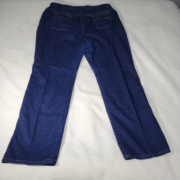 Wrangler Jeans Women Size 44 Blue Denim Straight Leg Plus Size W0715NV Workwear - Picture 12 of 16